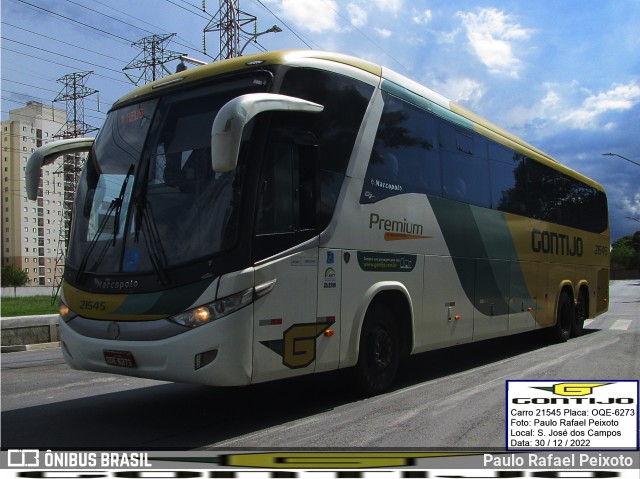 Empresa Gontijo de Transportes 21545 na cidade de São José dos Campos, São Paulo, Brasil, por Paulo Rafael Peixoto. ID da foto: 10777664.