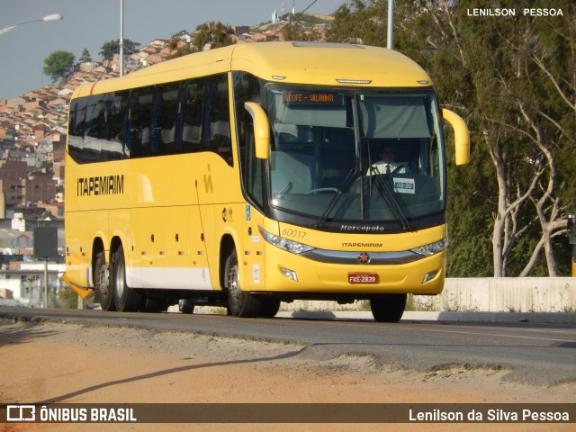 Viação Itapemirim 60017 na cidade de Caruaru, Pernambuco, Brasil, por Lenilson da Silva Pessoa. ID da foto: 10782523.