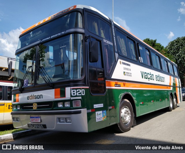 Viação Edilson 820 na cidade de Itapecerica, Minas Gerais, Brasil, por Vicente de Paulo Alves. ID da foto: 10783298.