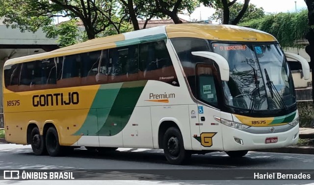 Empresa Gontijo de Transportes 18575 na cidade de Belo Horizonte, Minas Gerais, Brasil, por Hariel Bernades. ID da foto: 10781365.