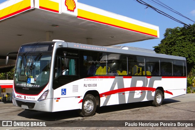 Auto Viação ABC RJ 105.038 na cidade de Duque de Caxias, Rio de Janeiro, Brasil, por Paulo Henrique Pereira Borges. ID da foto: 10783491.