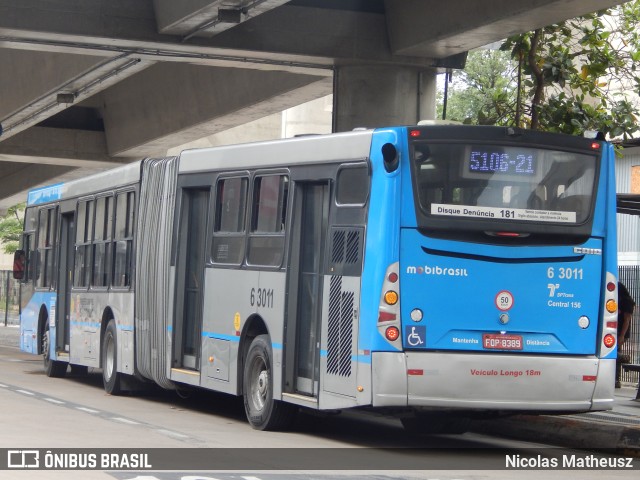 Viação Paratodos > São Jorge > Metropolitana São Paulo > Mobibrasil 6 3011 na cidade de São Paulo, São Paulo, Brasil, por Nicolas Matheusz. ID da foto: 10781941.