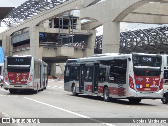 Viação Gatusa Transportes Urbanos 7 6931 na cidade de São Paulo, São Paulo, Brasil, por Nicolas Matheusz. Número da foto: #10782525.