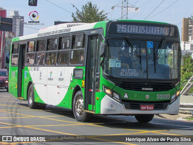 VB Transportes e Turismo 3308 na cidade de Campinas, São Paulo, Brasil, por Henrique Alves de Paula Silva. Número da foto: #10783816.
