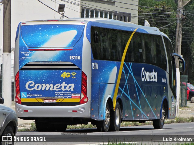 Viação Cometa 15110 na cidade de Juiz de Fora, Minas Gerais, Brasil, por Luiz Krolman. ID da foto: 10784278.