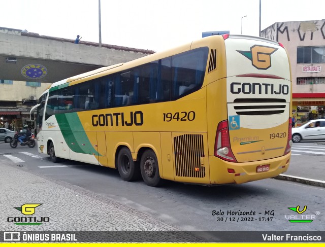 Empresa Gontijo de Transportes 19420 na cidade de Belo Horizonte, Minas Gerais, Brasil, por Valter Francisco. ID da foto: 10785172.