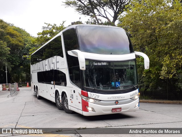 Auto Viação Catarinense 3729 na cidade de São Paulo, São Paulo, Brasil, por Andre Santos de Moraes. Número da foto: #10787677.