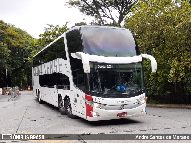 Auto Viação Catarinense 3729 na cidade de São Paulo, São Paulo, Brasil, por Andre Santos de Moraes. ID da foto: 10787677.