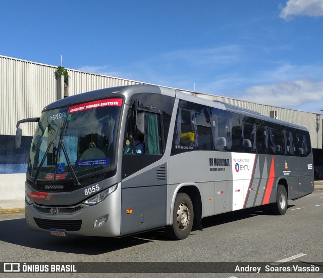 BR Mobilidade Baixada Santista 8055 na cidade de Santos, São Paulo, Brasil, por Andrey  Soares Vassão. Número da foto: #10787431.
