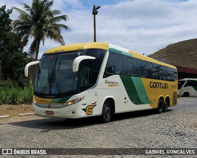 Empresa Gontijo de Transportes 18400 na cidade de Leopoldina, Minas Gerais, Brasil, por GABRIEL GONCALVES. ID da foto: 10785315.