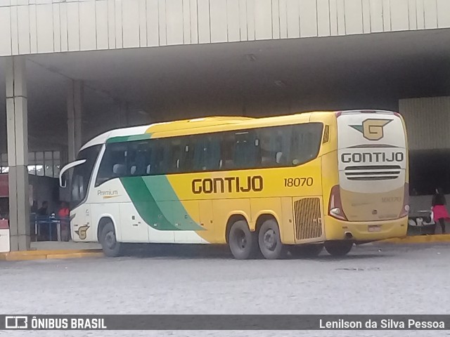 Empresa Gontijo de Transportes 18070 na cidade de Caruaru, Pernambuco, Brasil, por Lenilson da Silva Pessoa. ID da foto: 10786425.