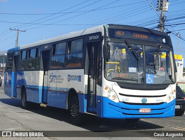 Insular Transportes Coletivos 5153 na cidade de Florianópolis, Santa Catarina, Brasil, por Cauã Augusto. Número da foto: #10784426.