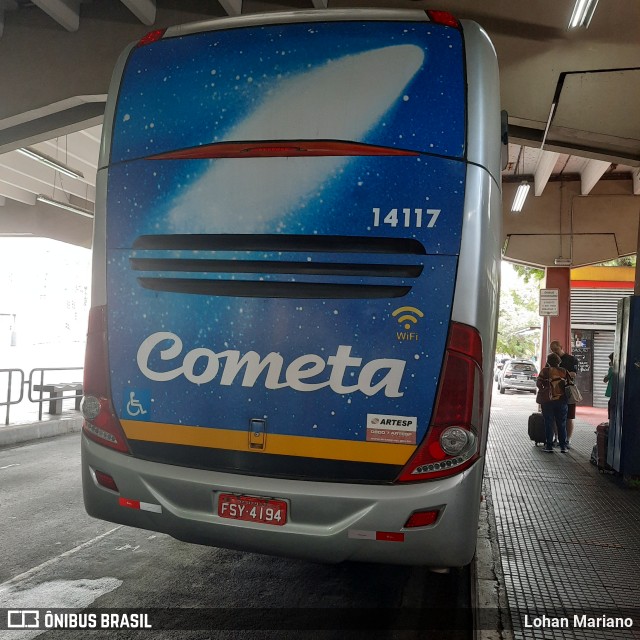 Viação Cometa 14117 na cidade de São Caetano do Sul, São Paulo, Brasil, por Lohan Mariano. ID da foto: 10784574.