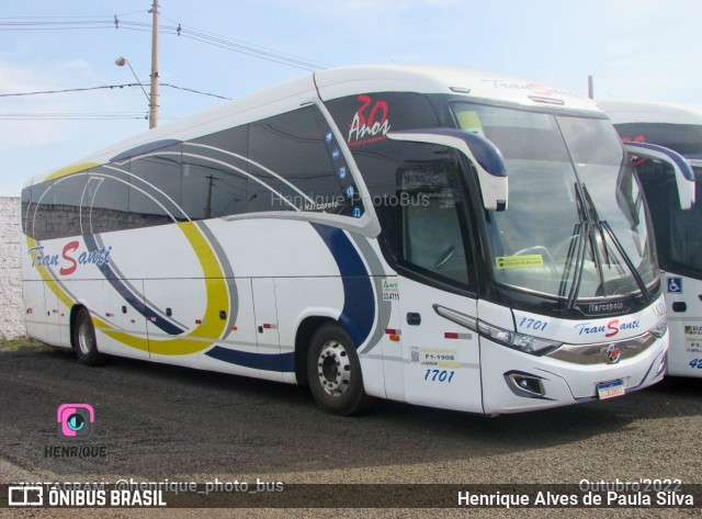 TranSanti Transportes e Turismo 1701 na cidade de Luís Antônio, São Paulo, Brasil, por Henrique Alves de Paula Silva. ID da foto: 10788450.