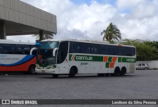 Empresa Gontijo de Transportes 14590 na cidade de Caruaru, Pernambuco, Brasil, por Lenilson da Silva Pessoa. ID da foto: 10788593.