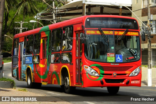 Viação Rio Vermelho 1321 na cidade de Salvador, Bahia, Brasil, por Franz Hecher. ID da foto: 10791840.