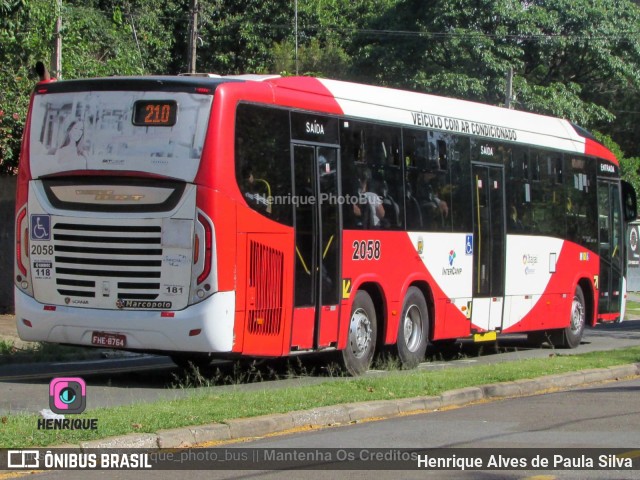 Itajaí Transportes Coletivos 2058 na cidade de Campinas, São Paulo, Brasil, por Henrique Alves de Paula Silva. Número da foto: #10791819.