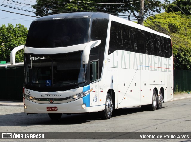 Auto Viação Catarinense 3381 na cidade de São Paulo, São Paulo, Brasil, por Vicente de Paulo Alves. Número da foto: #10791042.