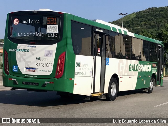 Viação Galo Branco RJ 181.087 na cidade de Niterói, Rio de Janeiro, Brasil, por Luiz Eduardo Lopes da Silva. Número da foto: #10793580.