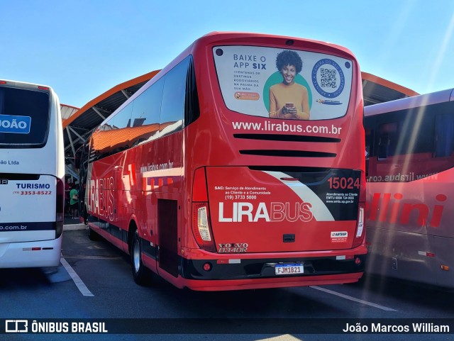 Lirabus 15024 na cidade de Aparecida, São Paulo, Brasil, por João Marcos William. Número da foto: #10731177.