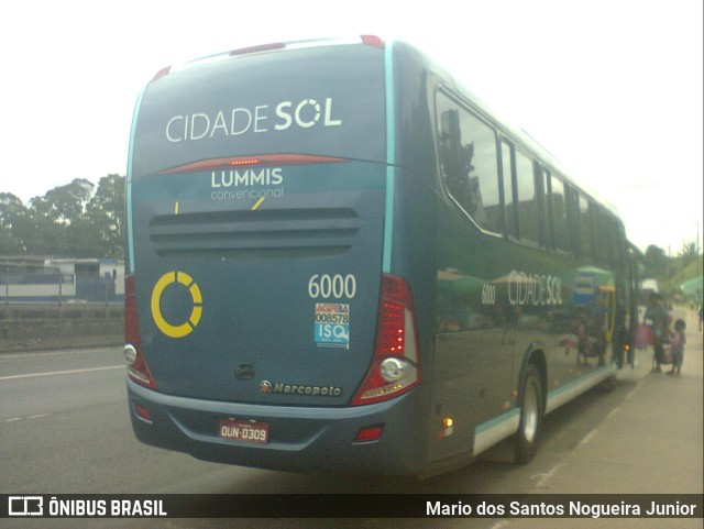 Viação Cidade Sol 6000 na cidade de Simões Filho, Bahia, Brasil, por Mario dos Santos Nogueira Junior. Número da foto: #10733646.
