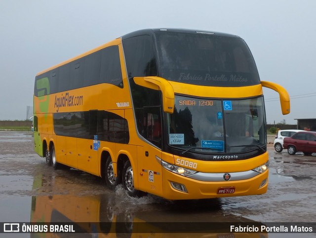 Viação Águia Branca 50080 na cidade de Vitória da Conquista, Bahia, Brasil, por Fabrício Portella Matos. ID da foto: 10731316.