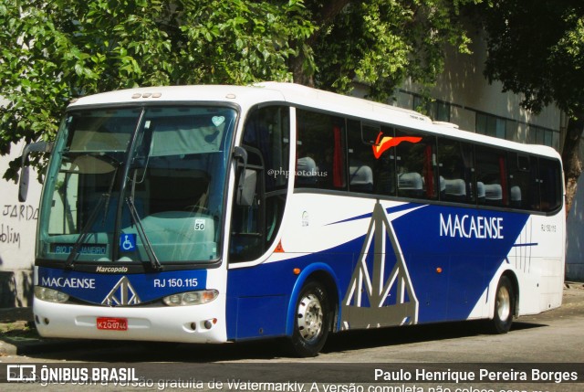 Rápido Macaense RJ 150.115 na cidade de Rio de Janeiro, Rio de Janeiro, Brasil, por Paulo Henrique Pereira Borges. Número da foto: #10731344.