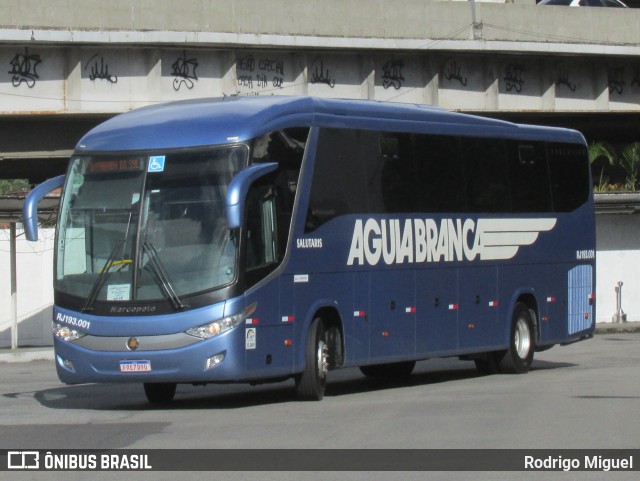 Viação Águia Branca RJ 193.001 na cidade de Rio de Janeiro, Rio de Janeiro, Brasil, por Rodrigo Miguel. ID da foto: 10794707.