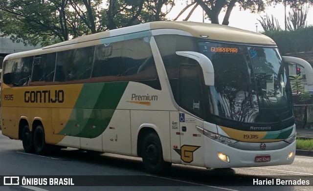 Empresa Gontijo de Transportes 19315 na cidade de Belo Horizonte, Minas Gerais, Brasil, por Hariel Bernades. ID da foto: 10795781.