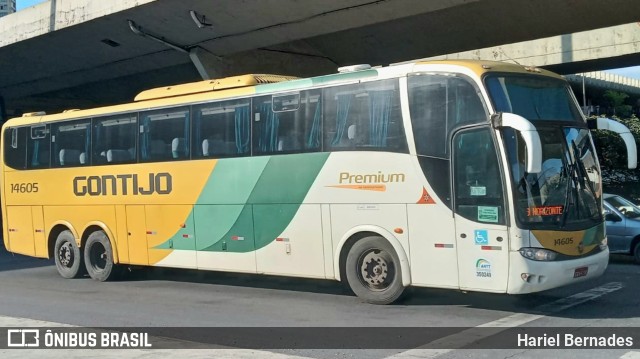 Empresa Gontijo de Transportes 14605 na cidade de Belo Horizonte, Minas Gerais, Brasil, por Hariel Bernades. ID da foto: 10795874.