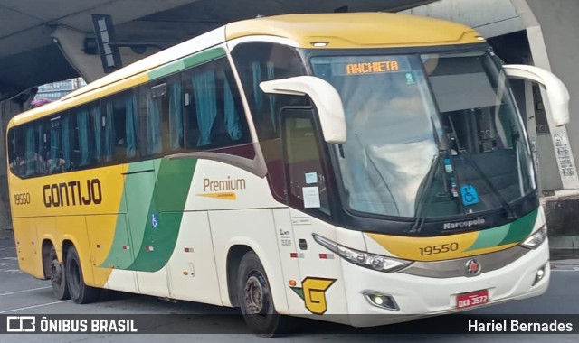 Empresa Gontijo de Transportes 19550 na cidade de Belo Horizonte, Minas Gerais, Brasil, por Hariel Bernades. Número da foto: #10795774.
