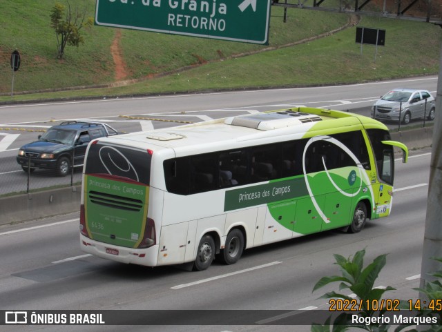 Expresso Princesa dos Campos 6436 na cidade de São José dos Campos, São Paulo, Brasil, por Rogerio Marques. ID da foto: 10795655.