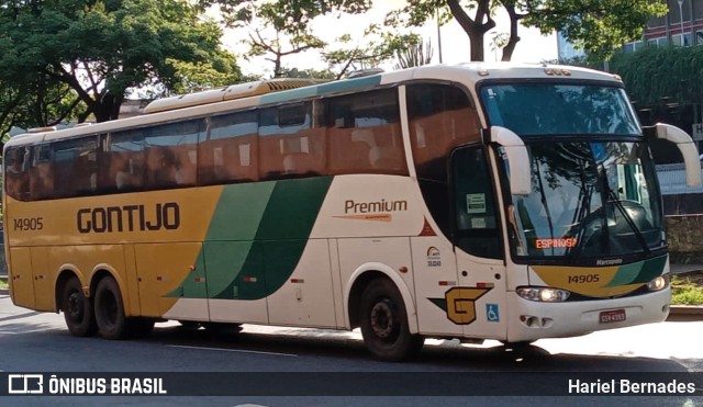 Empresa Gontijo de Transportes 14905 na cidade de Belo Horizonte, Minas Gerais, Brasil, por Hariel Bernades. ID da foto: 10795769.