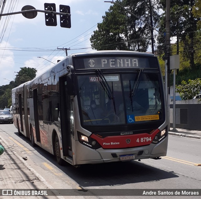 Express Transportes Urbanos Ltda 4 8794 na cidade de São Paulo, São Paulo, Brasil, por Andre Santos de Moraes. ID da foto: 10799351.