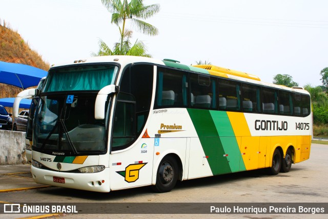 Empresa Gontijo de Transportes 14075 na cidade de Paraíba do Sul, Rio de Janeiro, Brasil, por Paulo Henrique Pereira Borges. ID da foto: 10798264.