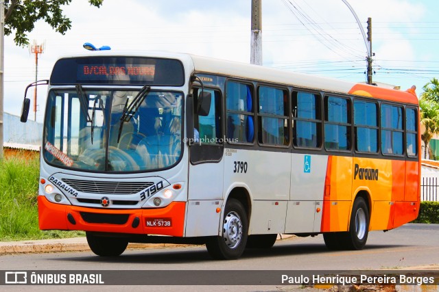 Viação Paraúna 3790 na cidade de Caldas Novas, Goiás, Brasil, por Paulo Henrique Pereira Borges. Número da foto: #10798352.
