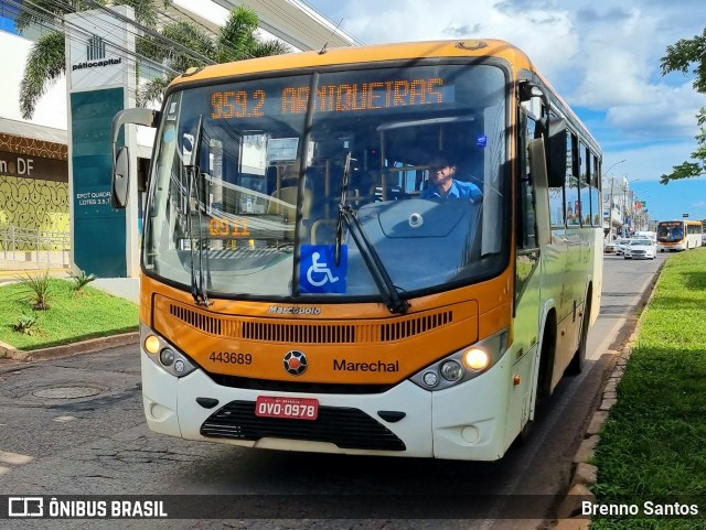 Auto Viação Marechal Brasília 443689 na cidade de Taguatinga, Distrito Federal, Brasil, por Brenno Santos. ID da foto: 10796363.