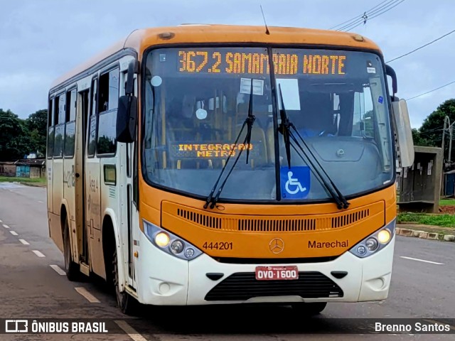 Auto Viação Marechal Brasília 444201 na cidade de Samambaia, Distrito Federal, Brasil, por Brenno Santos. ID da foto: 10796366.