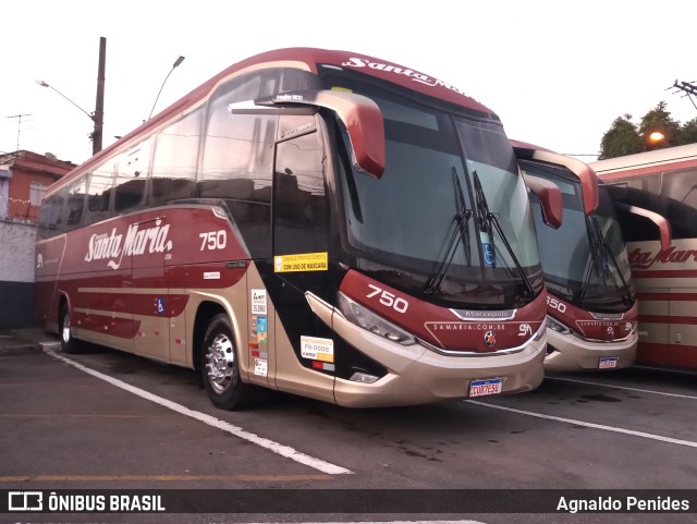 Santa Maria Fretamento e Turismo > Transportes Santa Maria(SP) 750 na cidade de São Bernardo do Campo, São Paulo, Brasil, por Agnaldo Penides. Número da foto: #10797708.