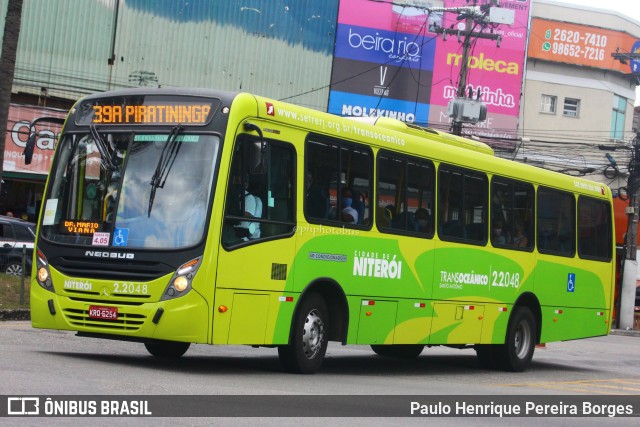 Santo Antônio Transportes Niterói 2.2.048 na cidade de Niterói, Rio de Janeiro, Brasil, por Paulo Henrique Pereira Borges. ID da foto: 10798280.