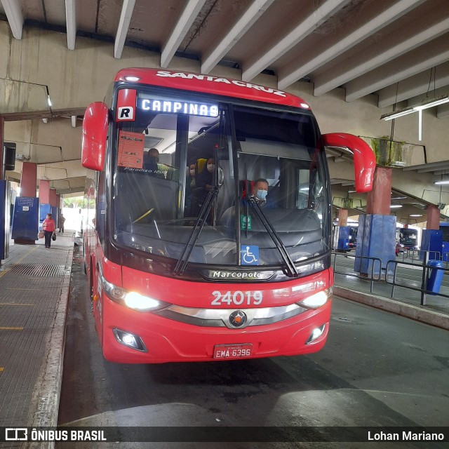 Viação Santa Cruz 24019 na cidade de São Caetano do Sul, São Paulo, Brasil, por Lohan Mariano. ID da foto: 10797140.