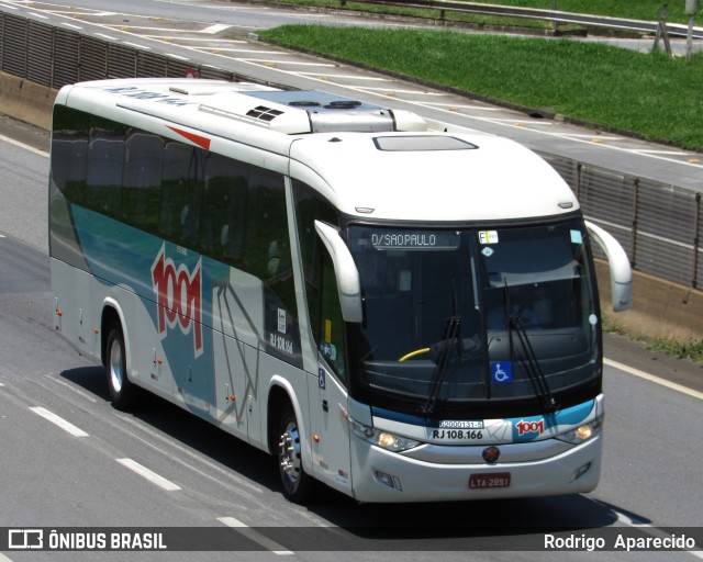 Auto Viação 1001 RJ 108.166 na cidade de Aparecida, São Paulo, Brasil, por Rodrigo  Aparecido. ID da foto: 10801730.