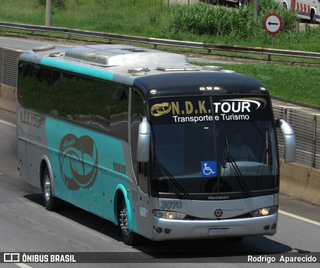 N.D.K. Tour Transporte e Turismo 3070 na cidade de Aparecida, São Paulo, Brasil, por Rodrigo  Aparecido. ID da foto: 10801702.