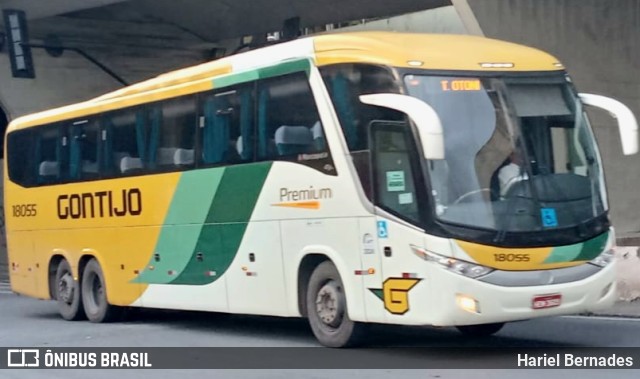 Empresa Gontijo de Transportes 18055 na cidade de Belo Horizonte, Minas Gerais, Brasil, por Hariel Bernades. ID da foto: 10799566.