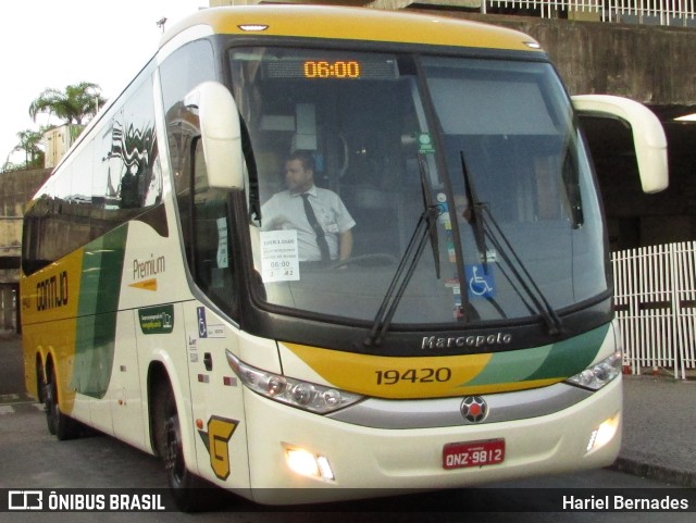 Empresa Gontijo de Transportes 19420 na cidade de Belo Horizonte, Minas Gerais, Brasil, por Hariel Bernades. ID da foto: 10800853.