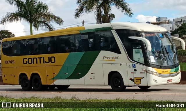 Empresa Gontijo de Transportes 18745 na cidade de Betim, Minas Gerais, Brasil, por Hariel BR-381. Número da foto: #10801971.