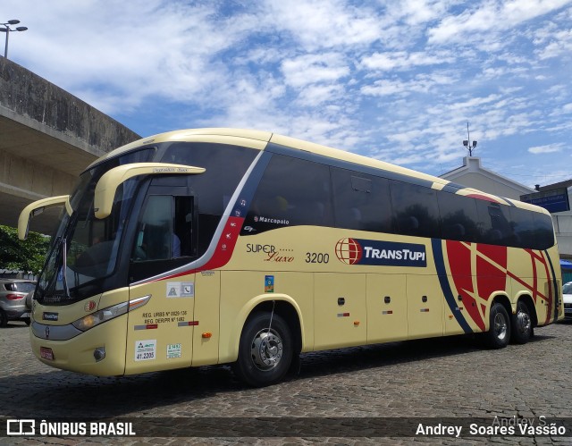 TransTupi Turismo e Fretamento 3200 na cidade de Santos, São Paulo, Brasil, por Andrey  Soares Vassão. Número da foto: #10799789.