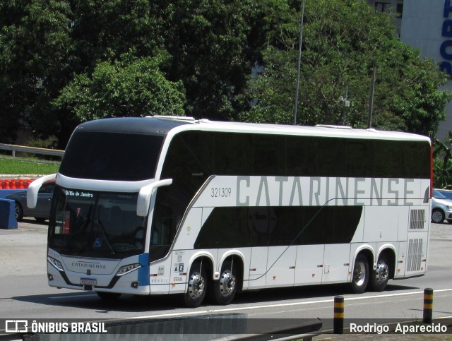 Auto Viação Catarinense 321309 na cidade de Aparecida, São Paulo, Brasil, por Rodrigo  Aparecido. ID da foto: 10801696.