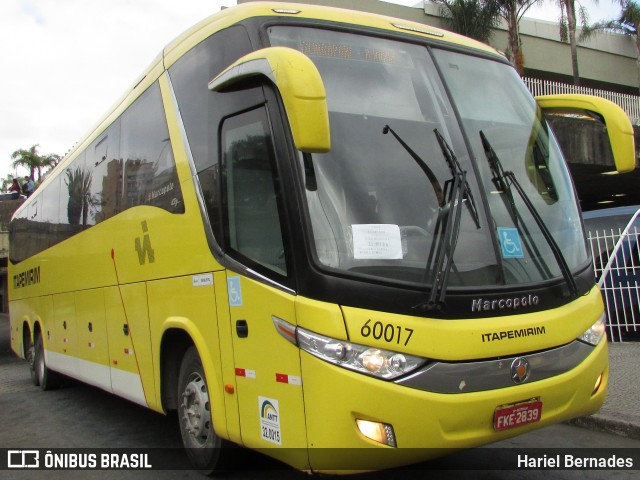 Viação Itapemirim 60017 na cidade de Belo Horizonte, Minas Gerais, Brasil, por Hariel Bernades. ID da foto: 10801279.