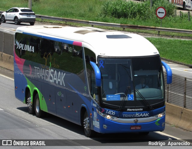 Trans Isaak Turismo 1406 na cidade de Aparecida, São Paulo, Brasil, por Rodrigo  Aparecido. Número da foto: #10801743.
